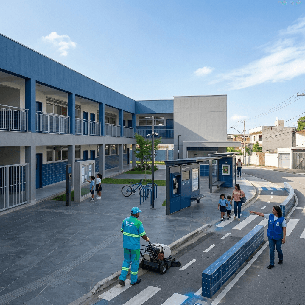 Comunidade escolar integrada à rede pública